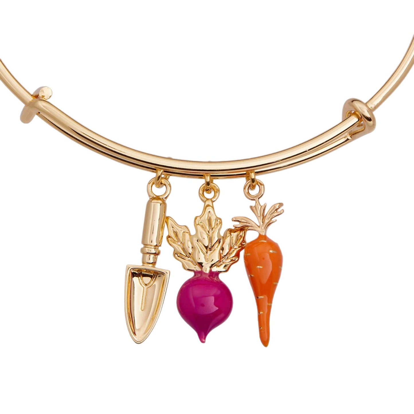 Vintage Plated Brass Stainless Steel Vegetable Charm Bar
