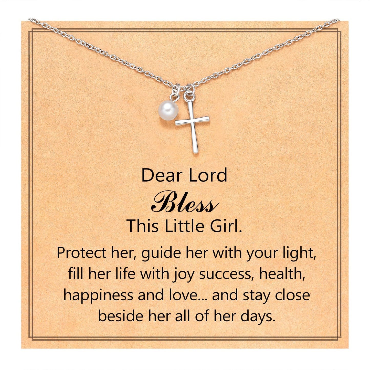 Minimalist Cross Zinc Alloy Plated Pendant Necklace with Curb Chain for Unisex