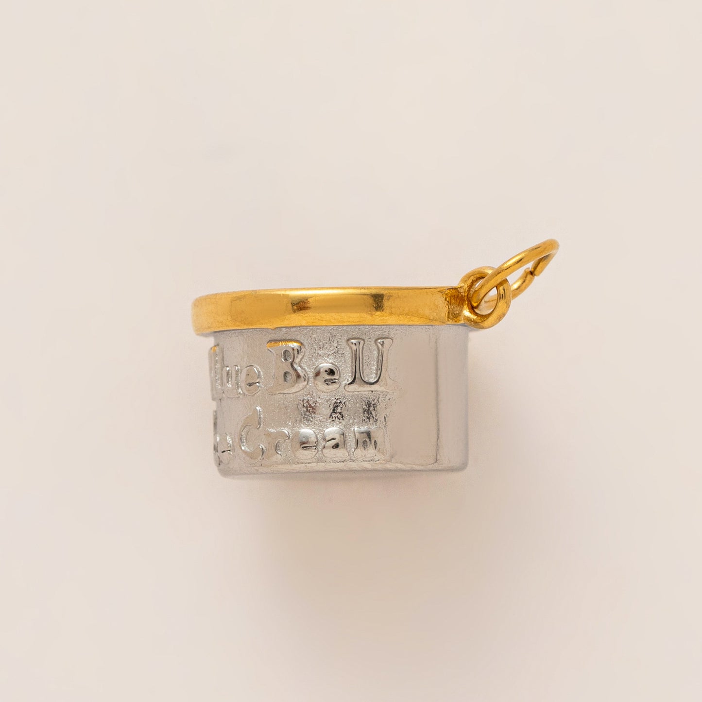 Vintage 18K Gold Plated Stainless Steel PVD DIY Charm Bar Pendant