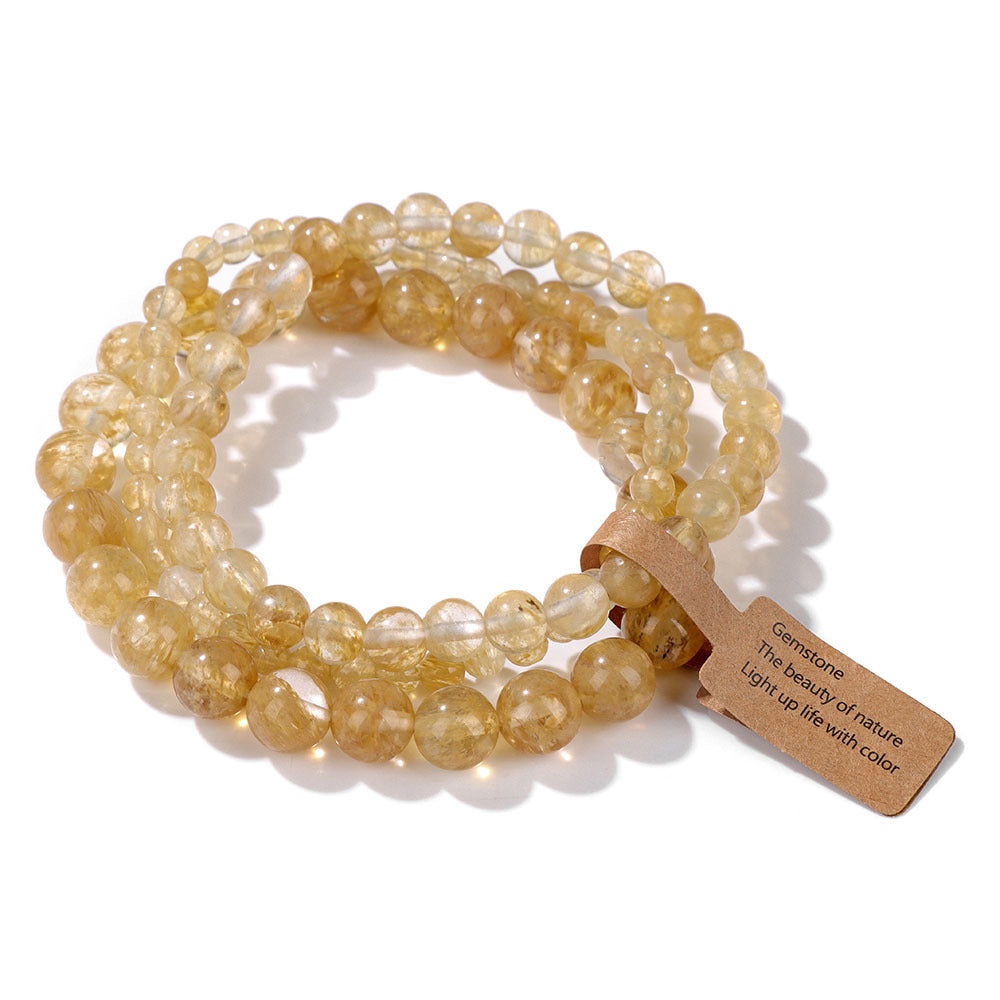 Vintage Minimalist Geometric Stone Beaded Stretch Bracelet Set Unisex Jewelry
