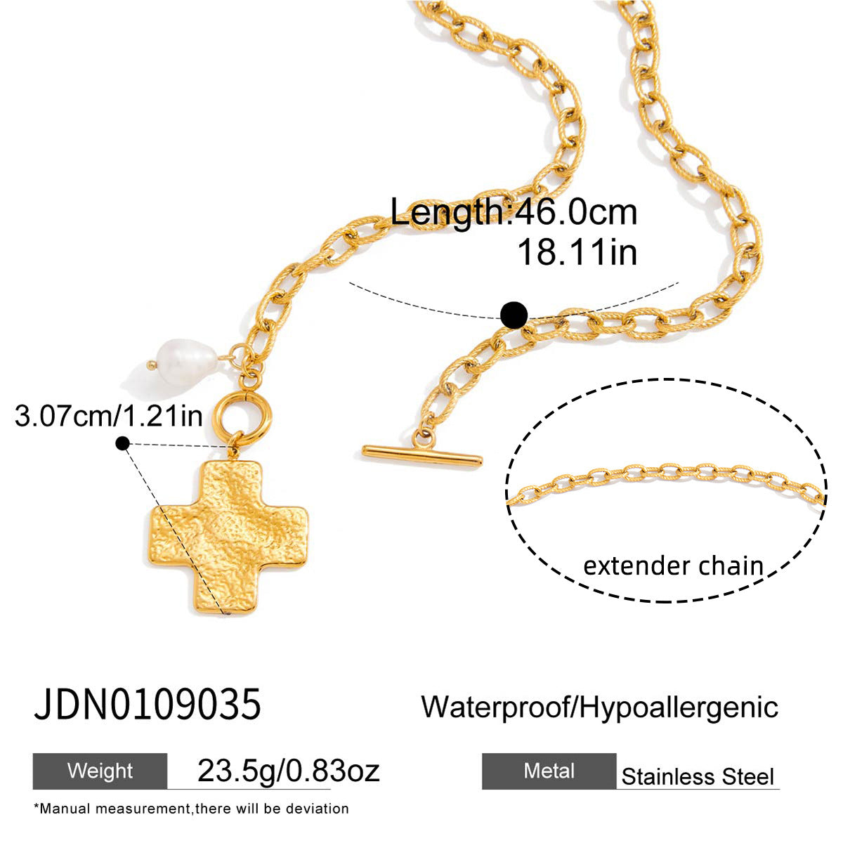 Collana con Pendente Geometrico Minimalista in Acciaio al Titanio con Finitura Placcata da Donna
