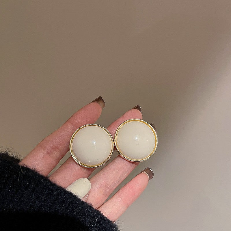 Vintage Floral Round Geometric Dangle Earrings with Silver-Plated Iron Base and 925 Sterling Silver Posts for Women