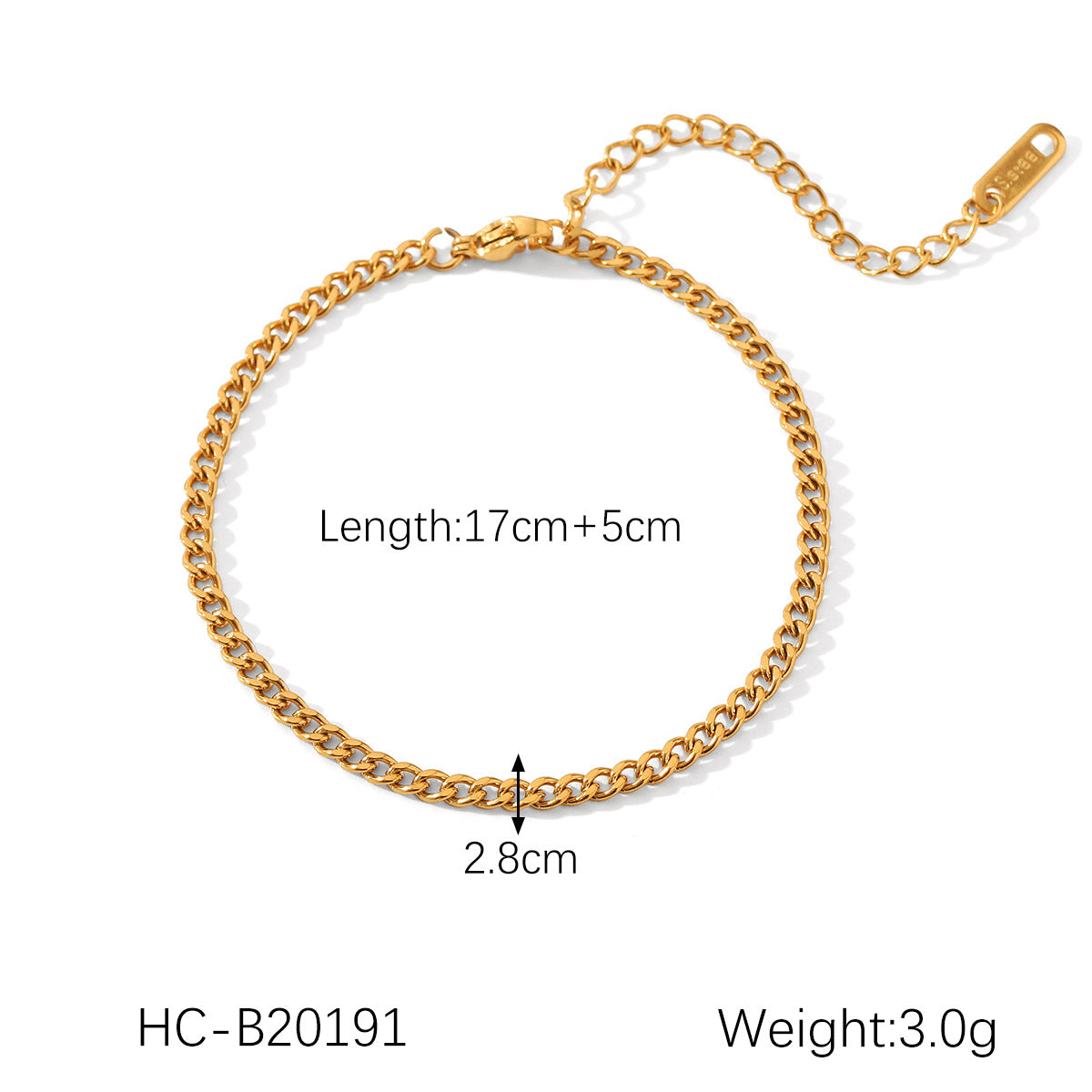 Bracciale in acciaio inossidabile geometrico stile INS con catena a corda ritorta, catena a lama, catena Figaro e catena Snake placcate in oro 18 carati