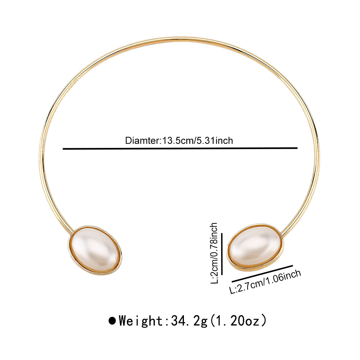 Collar geométrico de moda con base de aleación e incrustaciones de perlas simuladas para mujer