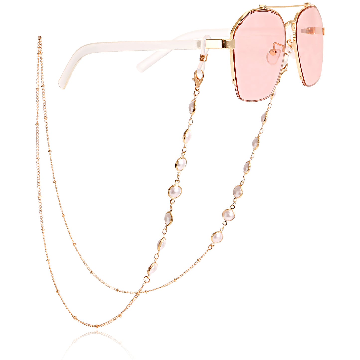 Fashion Crystal Evil Eye Alloy Glasses Chain Mask Holder