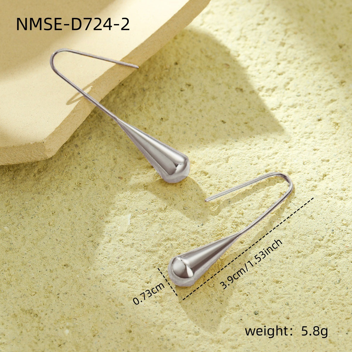 Pendientes Vintage Minimalistas de Acero Inoxidable con Forma de Gota Irregular con Chapado en Oro de 18K para Mujer