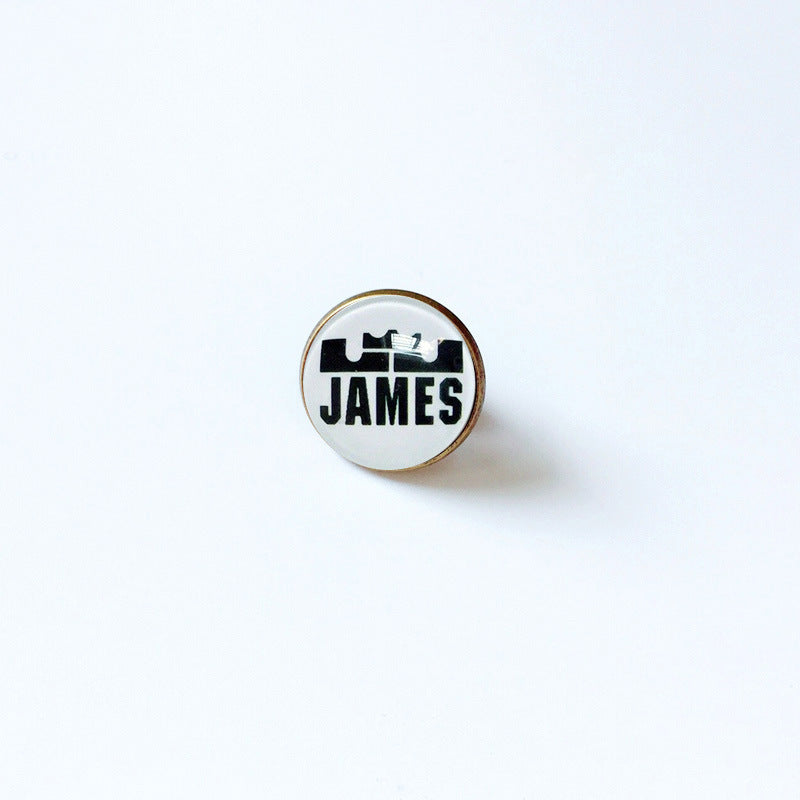 Pin de solapa metálico de equipos de baloncesto retro de la NBA - Insignia con gema vintage - Broche de Kobe Curry - Regalo para fans - Unisex