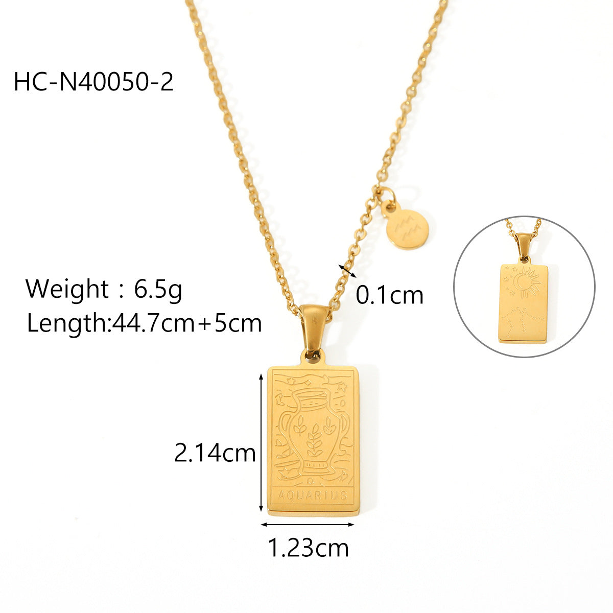 Collana con Ciondolo Costellazione Zodiacale Stile Ins da Donna in Acciaio al Titanio con Finitura Placcata