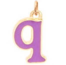 Casual 18K Gold Plated Letter Stainless Steel Necklace with Drip Oil and Pearl Pendant