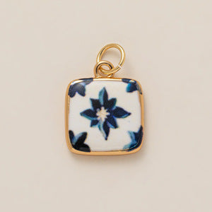 Elegant Business Plated Brass Heart Floral Geometric Charm Bar for Cable Chain Necklace