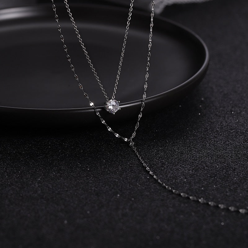 Minimalist Irregular Animal-Shaped Titanium Steel Pendant Necklace for Women with Plated Finish