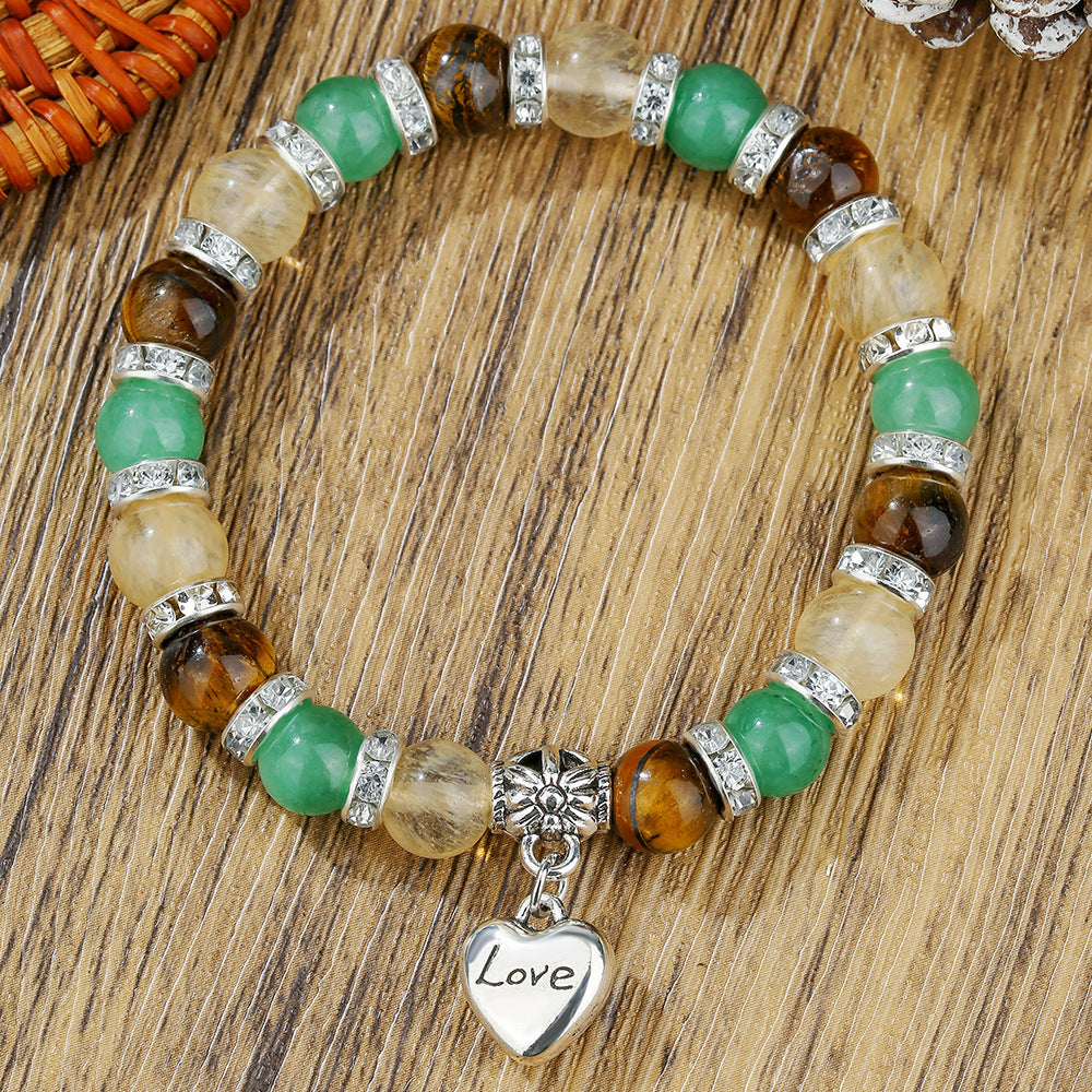Men's Black Hematite and Wood Chip Beaded Stretch Bracelet