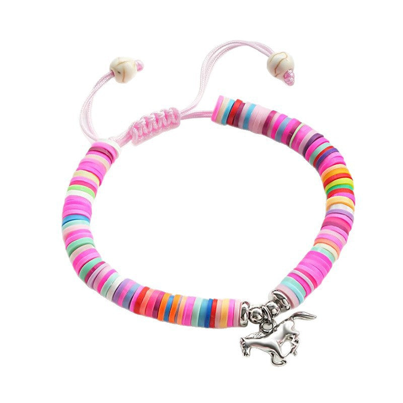 Sporty Casual Animal Shape Resin Woven Bracelet Unisex Friendship Jewelry