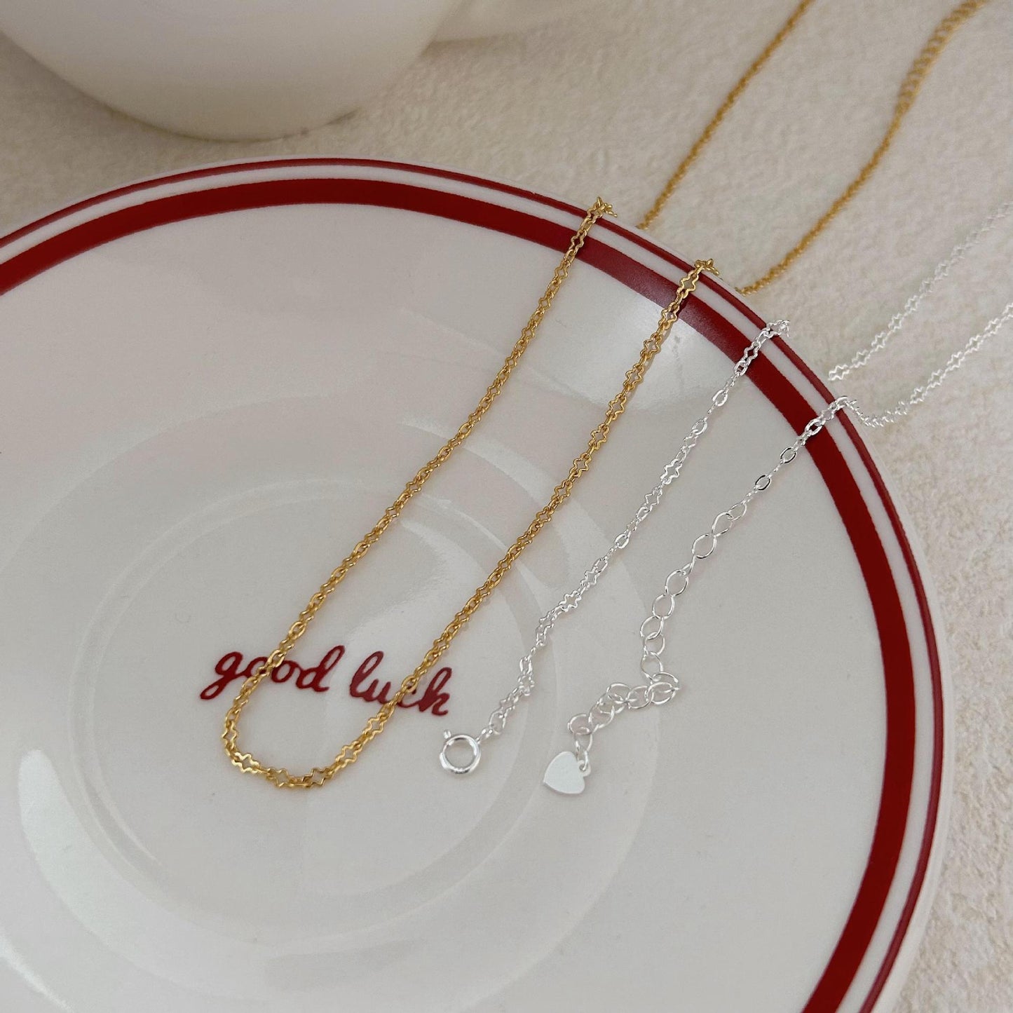 Minimalist Geometric Circle Pendant Necklace in 925 Sterling Silver with Plated Finish