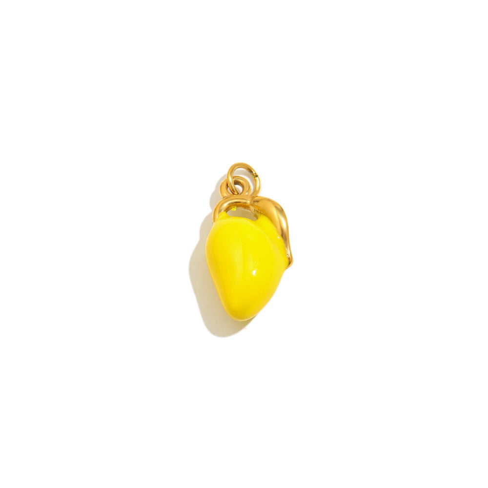 18K Gold Plated Drip Oil Animal Shape Stainless Steel Charm Bar