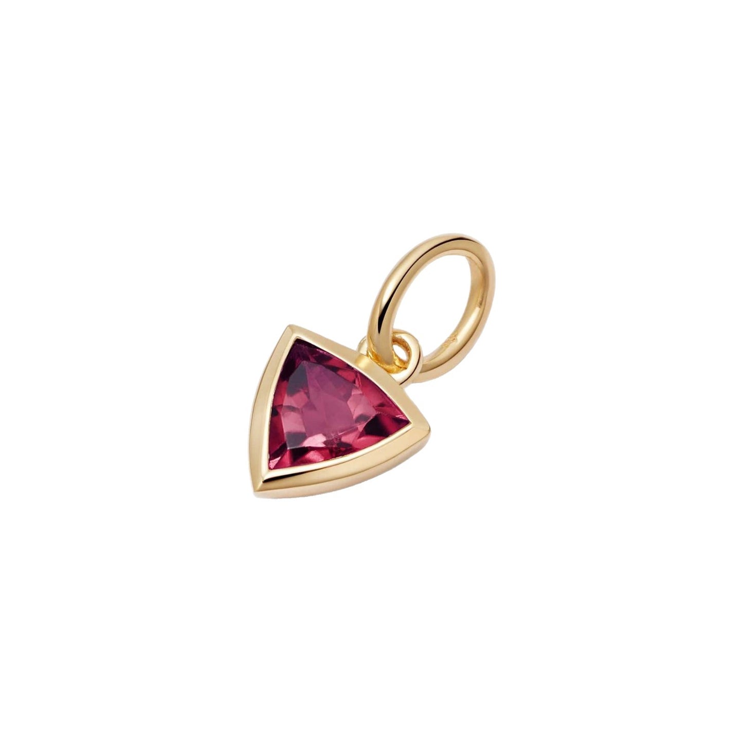 Minimalist Geometric 18K Gold Plated Titanium Steel Charm Bar with Rhinestone Inlaid Stainless Steel Birthstone Pendant for Women