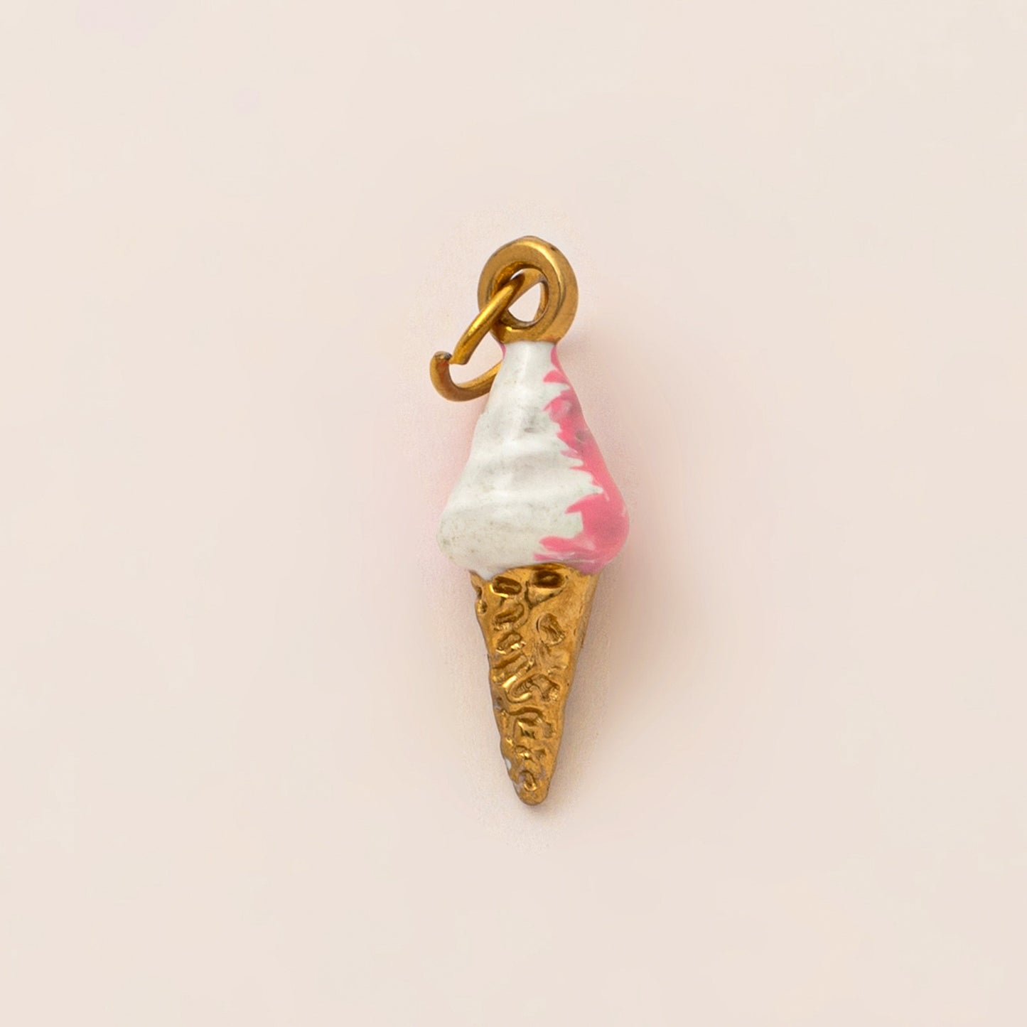 Charm a barra con ciondolo a stella in acciaio inossidabile placcato oro 18 carati vintage