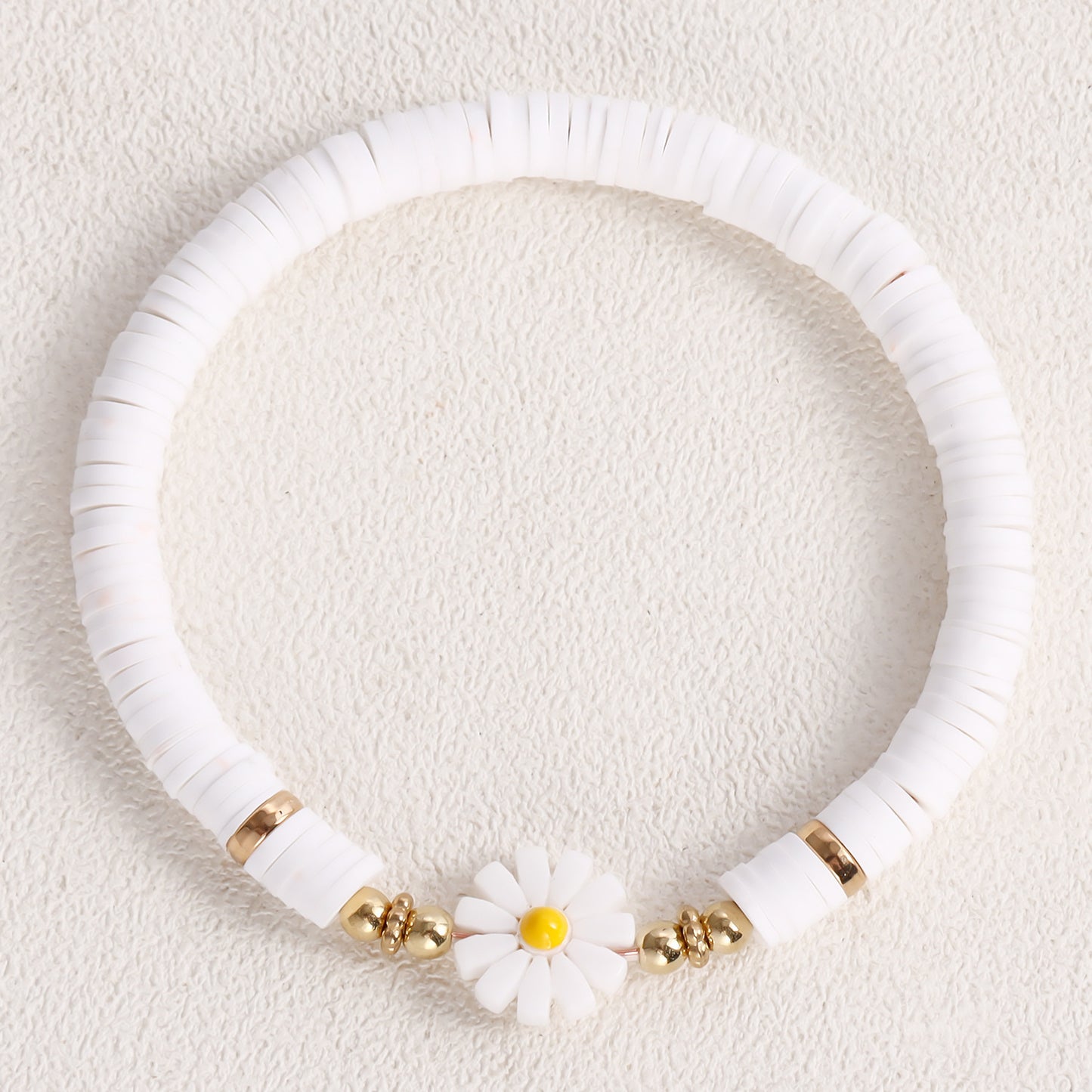 Casual Geometric Round Floral Resin Plated Bracelet for Women