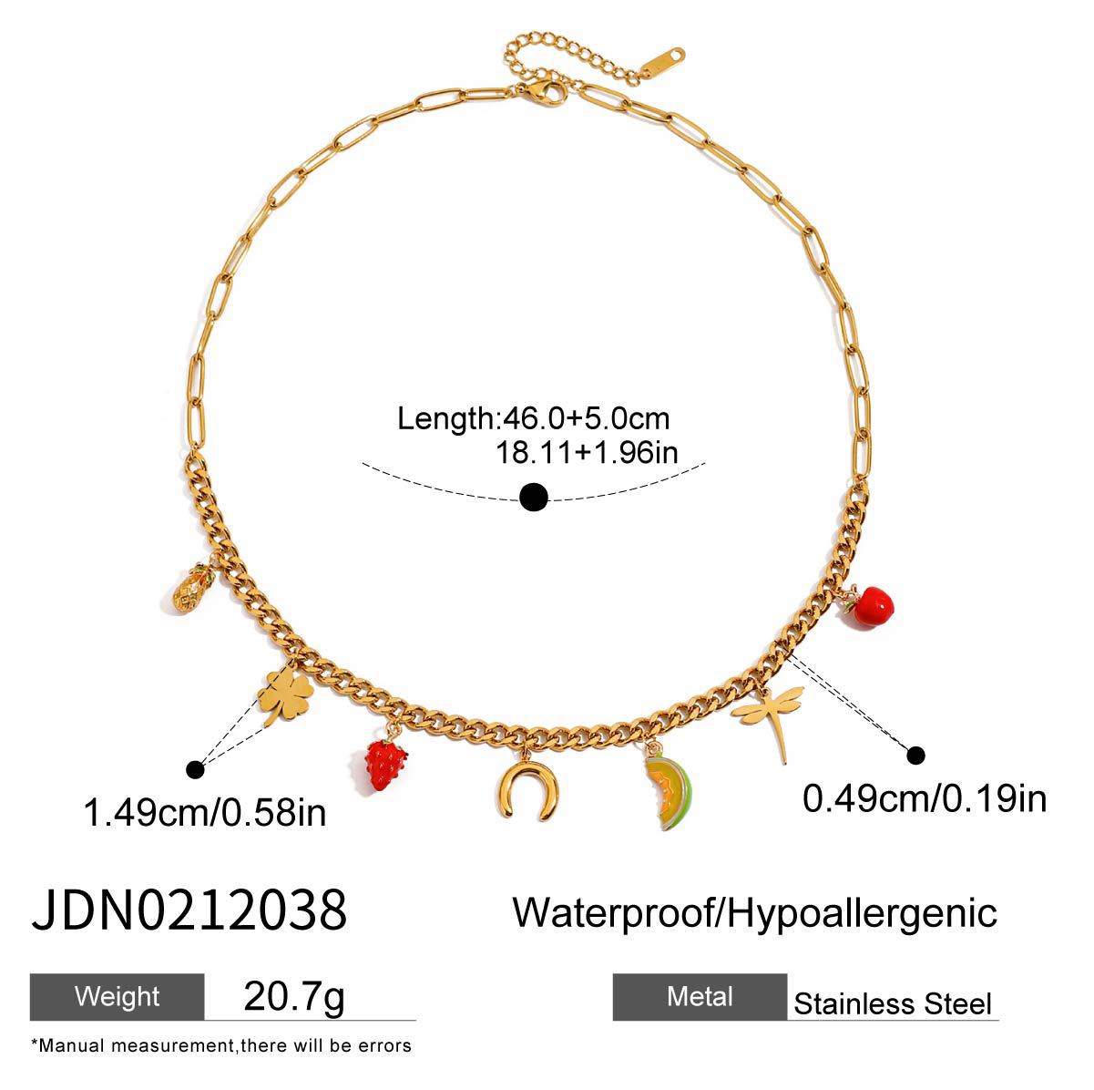 Collana con pendente in acciaio al titanio, geometrico minimalista, con smalto, da donna, con catena a clavicola in acciaio inossidabile