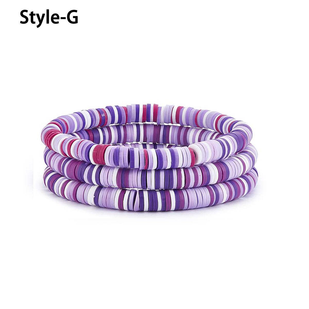 Geometric Resin Charm Bar Bracelet Set Unisex Handmade Elastic Beads