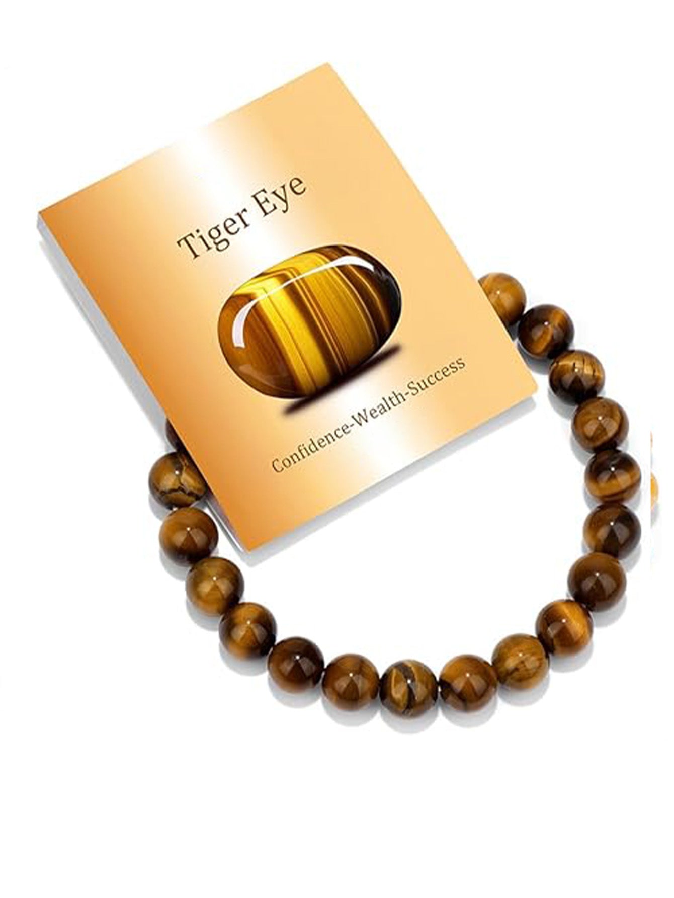 8mm Natural Crystal Beaded Stretch Bracelet Geometric Round Unisex Handmade Jewelry Set