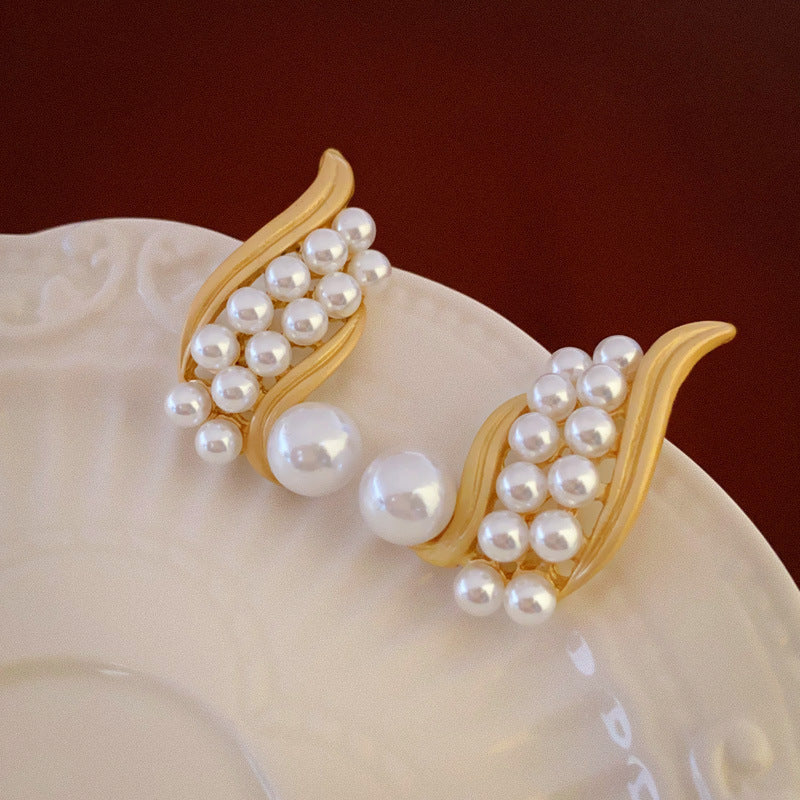 Vintage-Style Dripping Water Drop and Geometric Earrings in Alloy with Rhinestone Inlay for Women