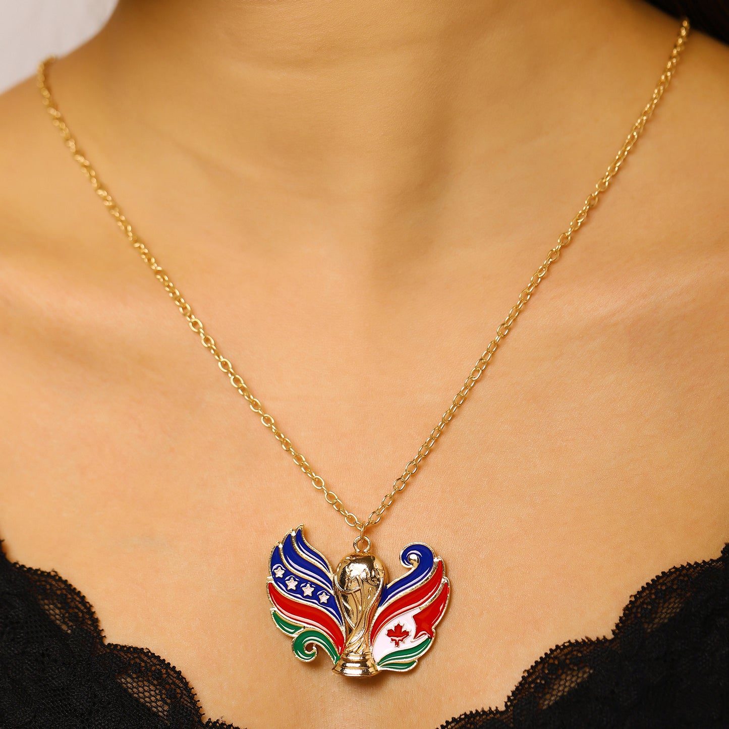 Collar y broche unisex con colgante de fútbol de aleación de zinc, estilo minimalista deportivo con goteo de aceite
