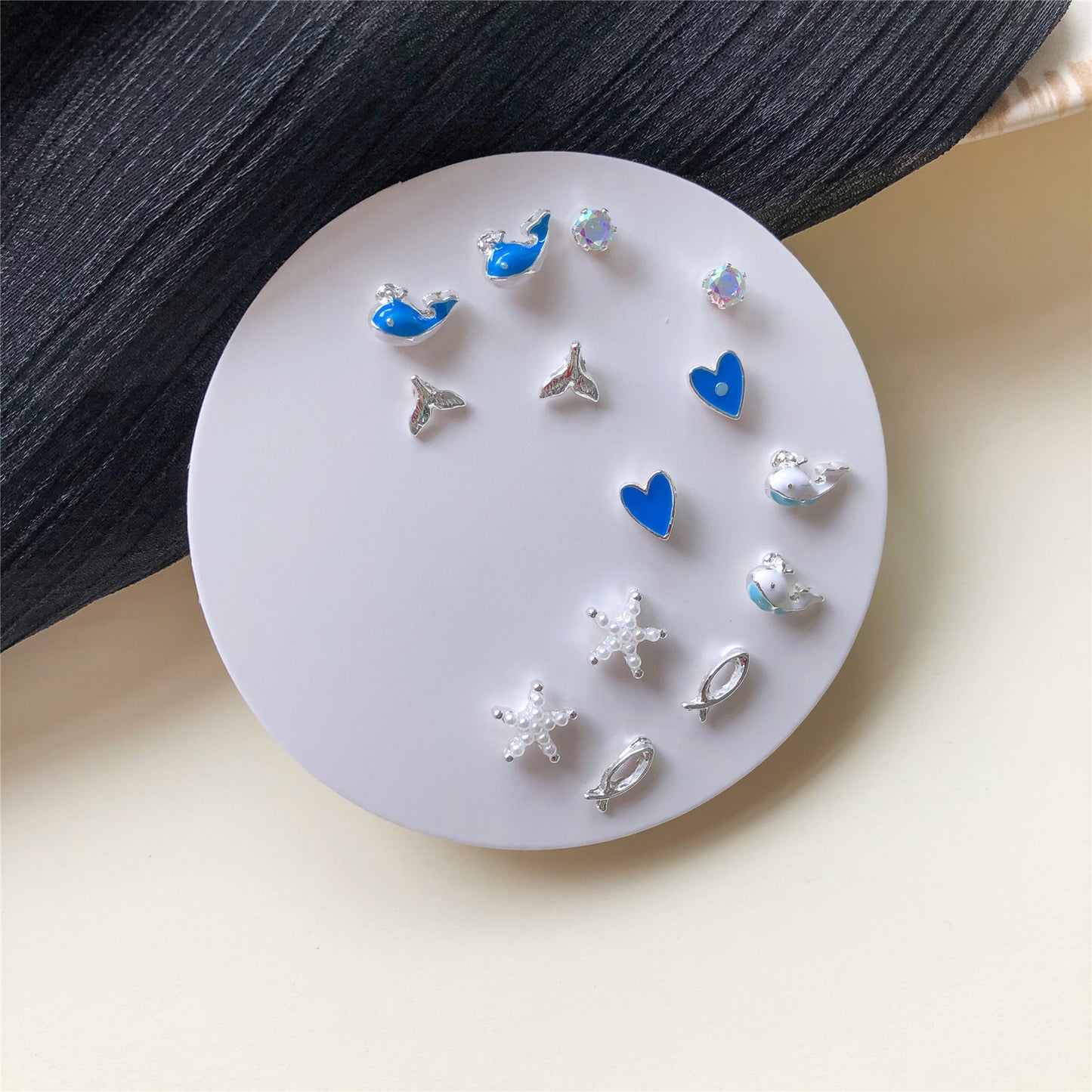 Minimalist Sweet Geometric Alloy Plated Stud Earrings with 925 Sterling Silver Posts for Women