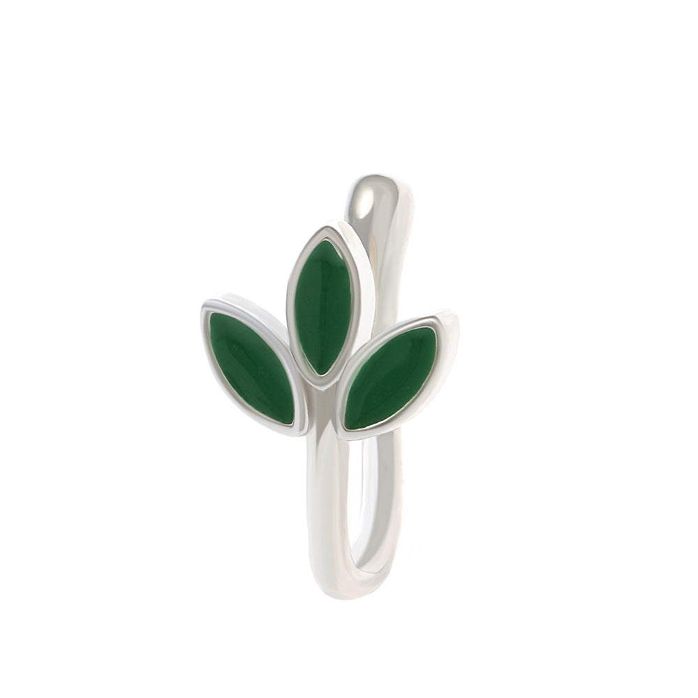 Clip per il naso a forma di U con stella e cuore placcata in rame vintage con zirconia cubica