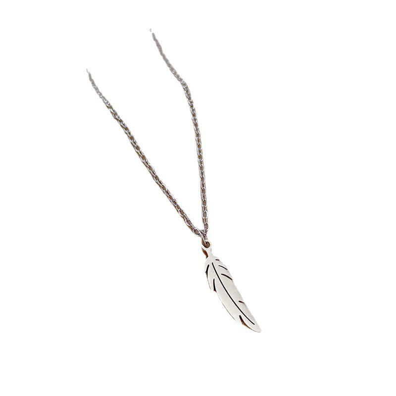 Minimalist Titanium Steel Geometric Pendant Necklace for Women and Men with Gold Plated Finish Locket Chain