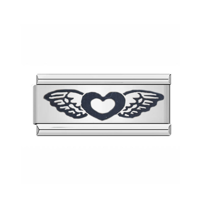 Minimalist Square Heart Modular Stainless Steel Plated Bracelet Unisex