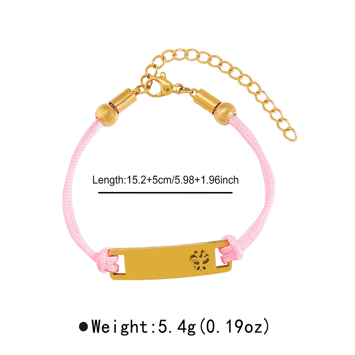 Bracciale personalizzato in acciaio inossidabile con luna cava e cuore, con cordino colorato, da donna
