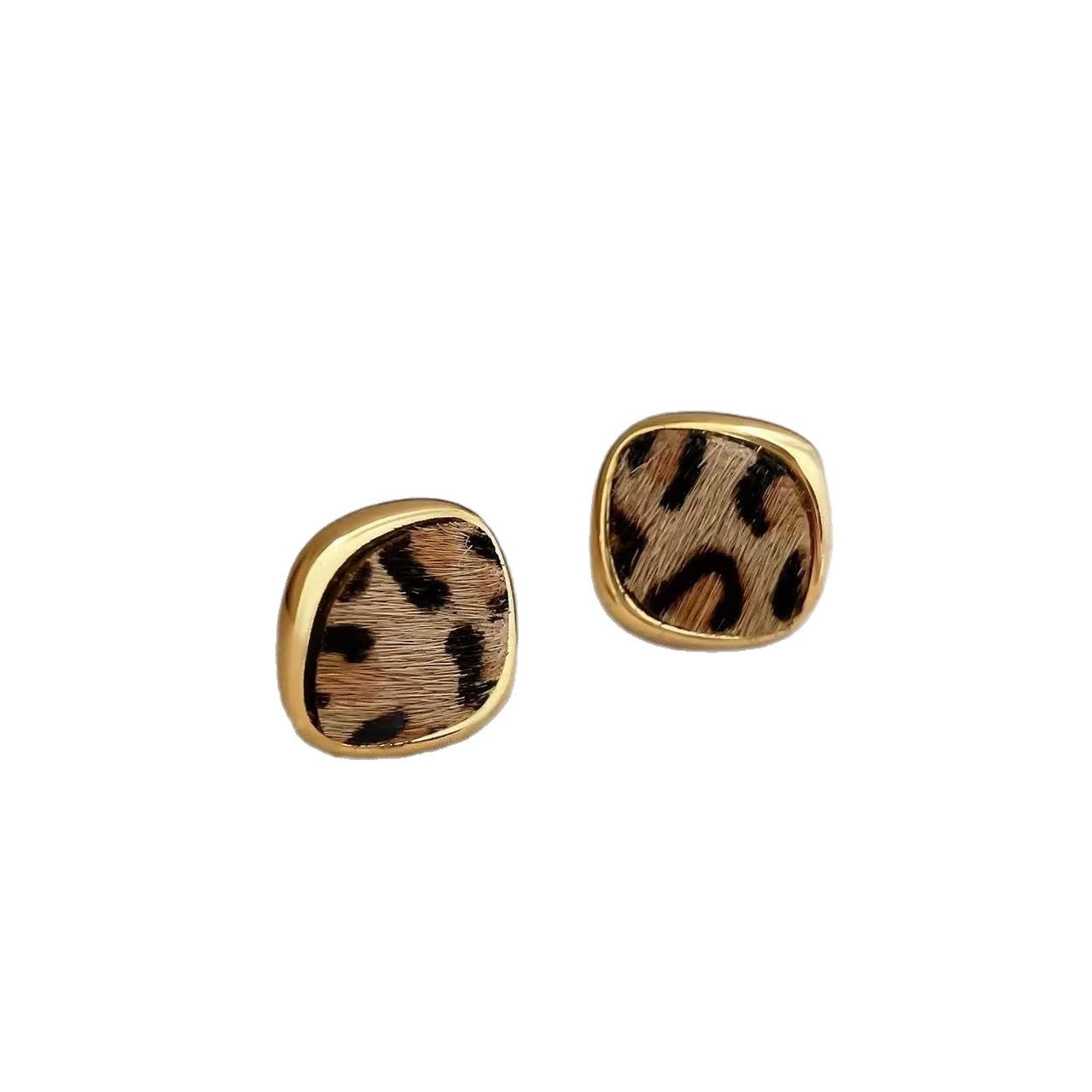 Pendientes Minimalistas Modernos Geométricos Cuadrados y Redondos de Aleación con Postes de Plata de Ley 925 para Mujer