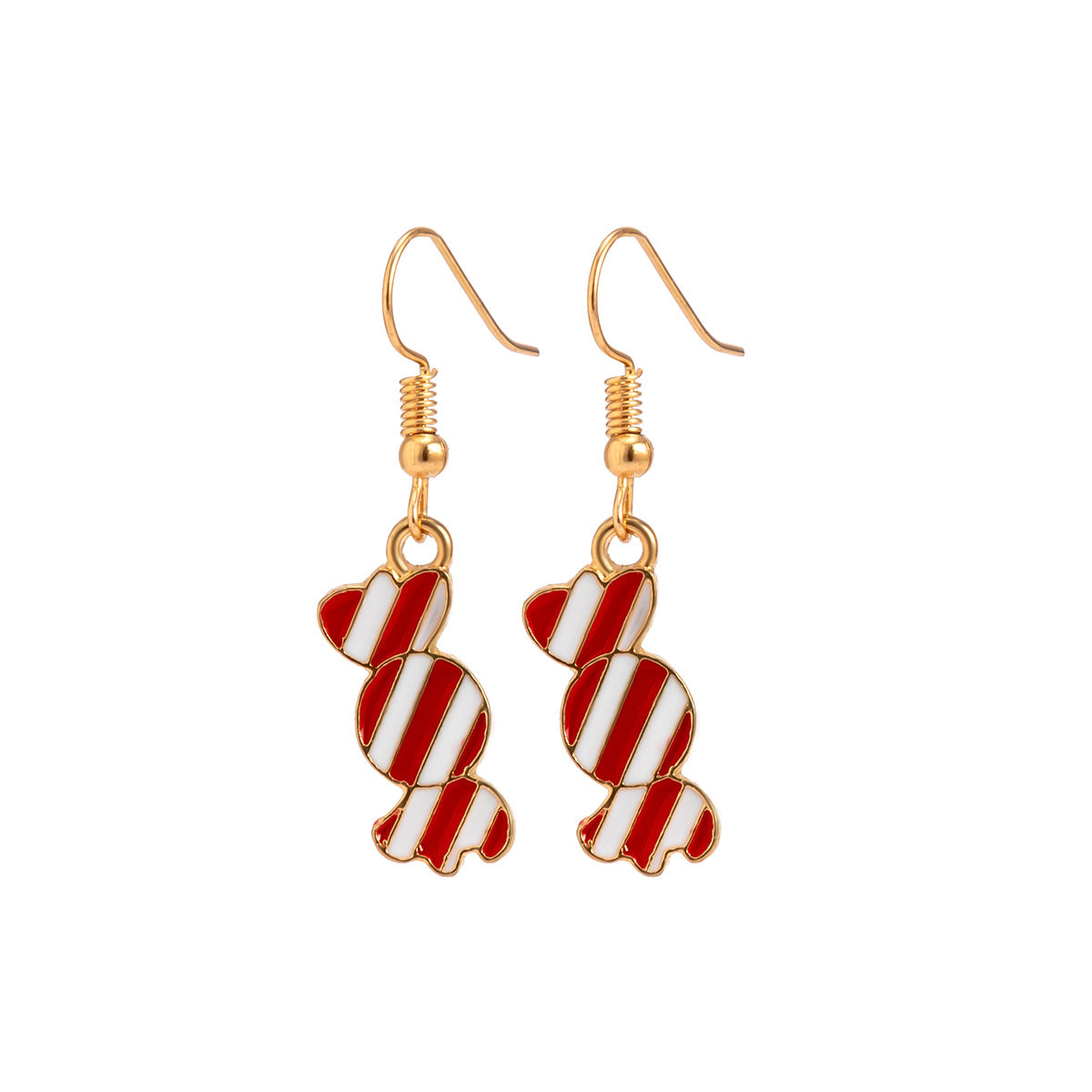 Minimalist Drip Oil Plated Alloy Letter Earrings for Women