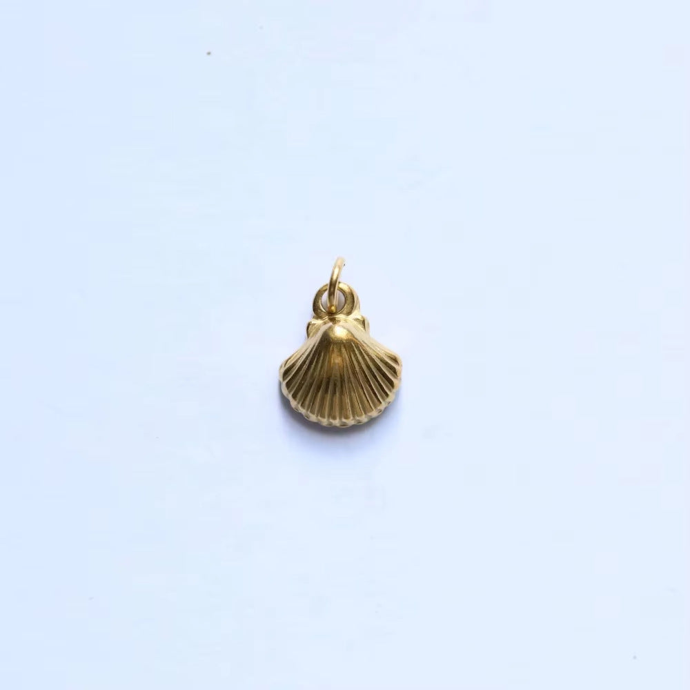 Vintage 18K Gold Plated Stainless Steel Pendant Charm Bar PVD Coated