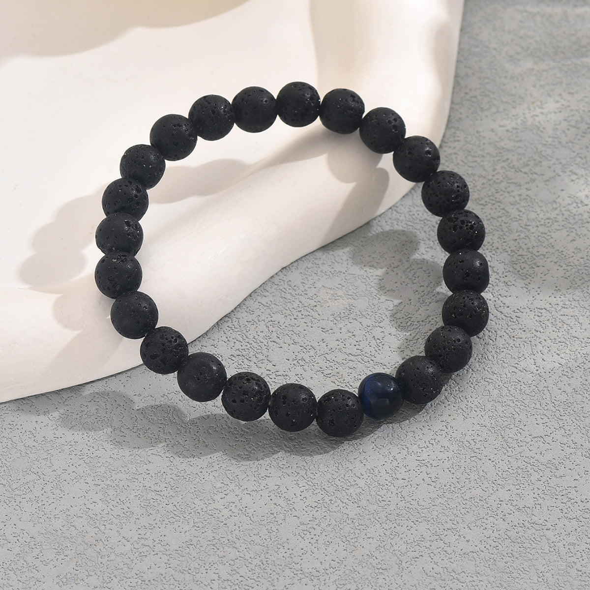 Pulsera de Piedra Natural Tejida a Mano Minimalista Vintage para Hombres y Mujeres, Pulsera Geométrica de Cuentas