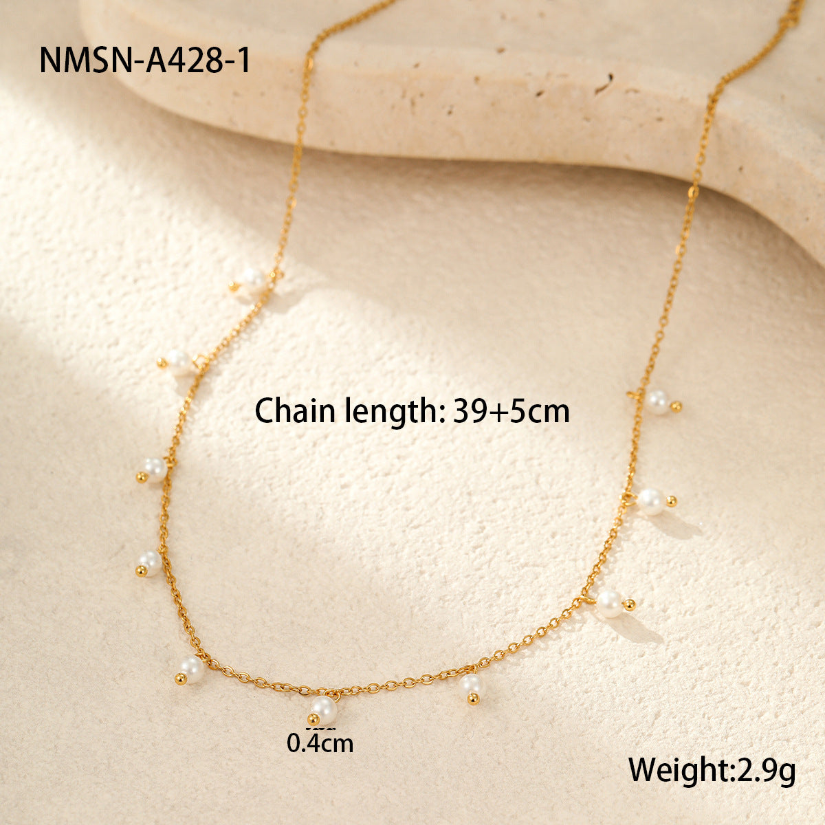 Collana pendente geometrica da donna alla moda in stile barocco, in acciaio al titanio placcato oro