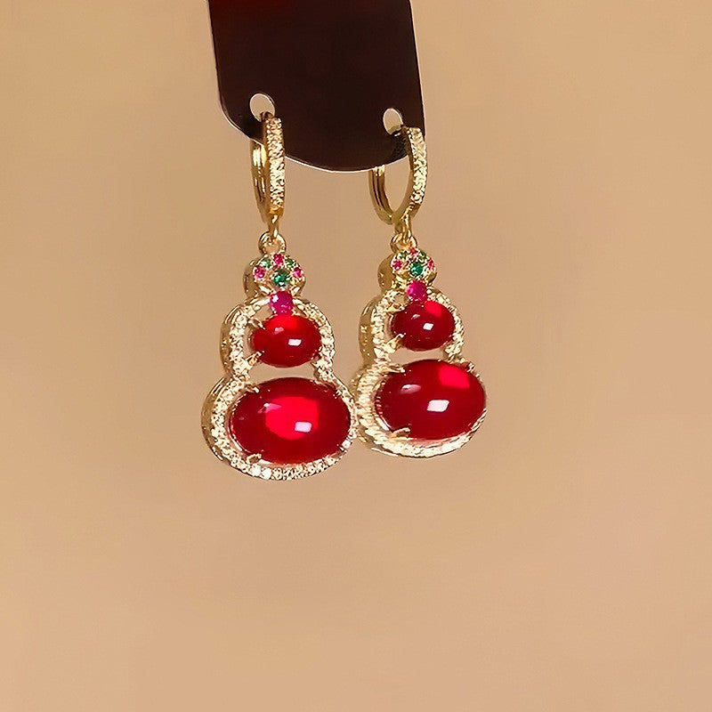 Retro Minimalist Geometric Resin Earrings with Zirconia Accents and 925 Silver Posts for Women
