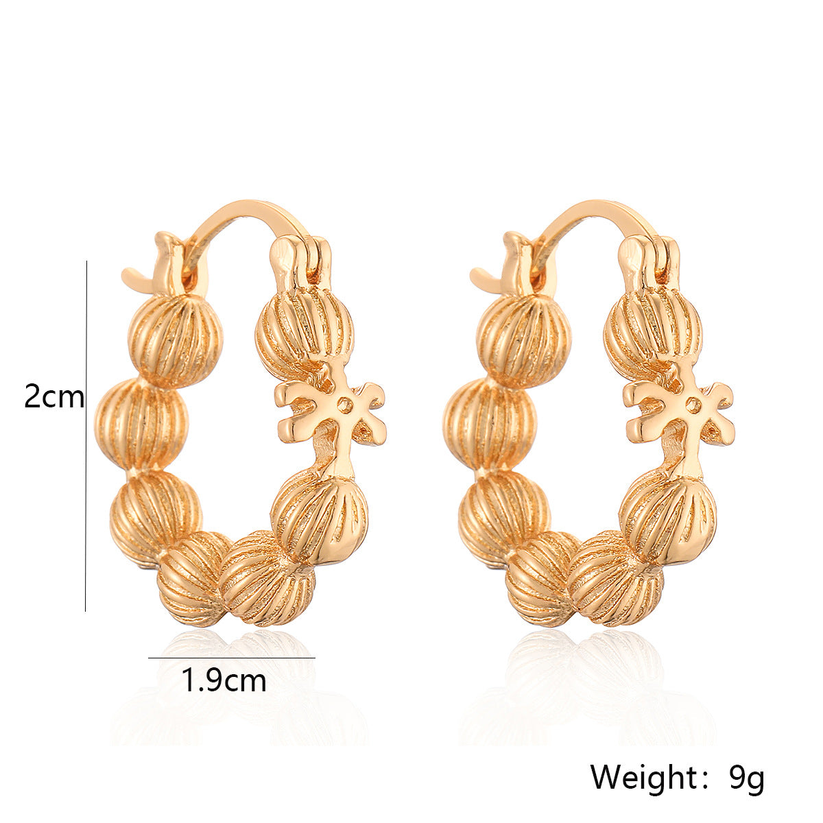 Minimalist Geometric Copper Earrings with Gold Plating for Women, Irregular Shape Fashion Ear Jewelry