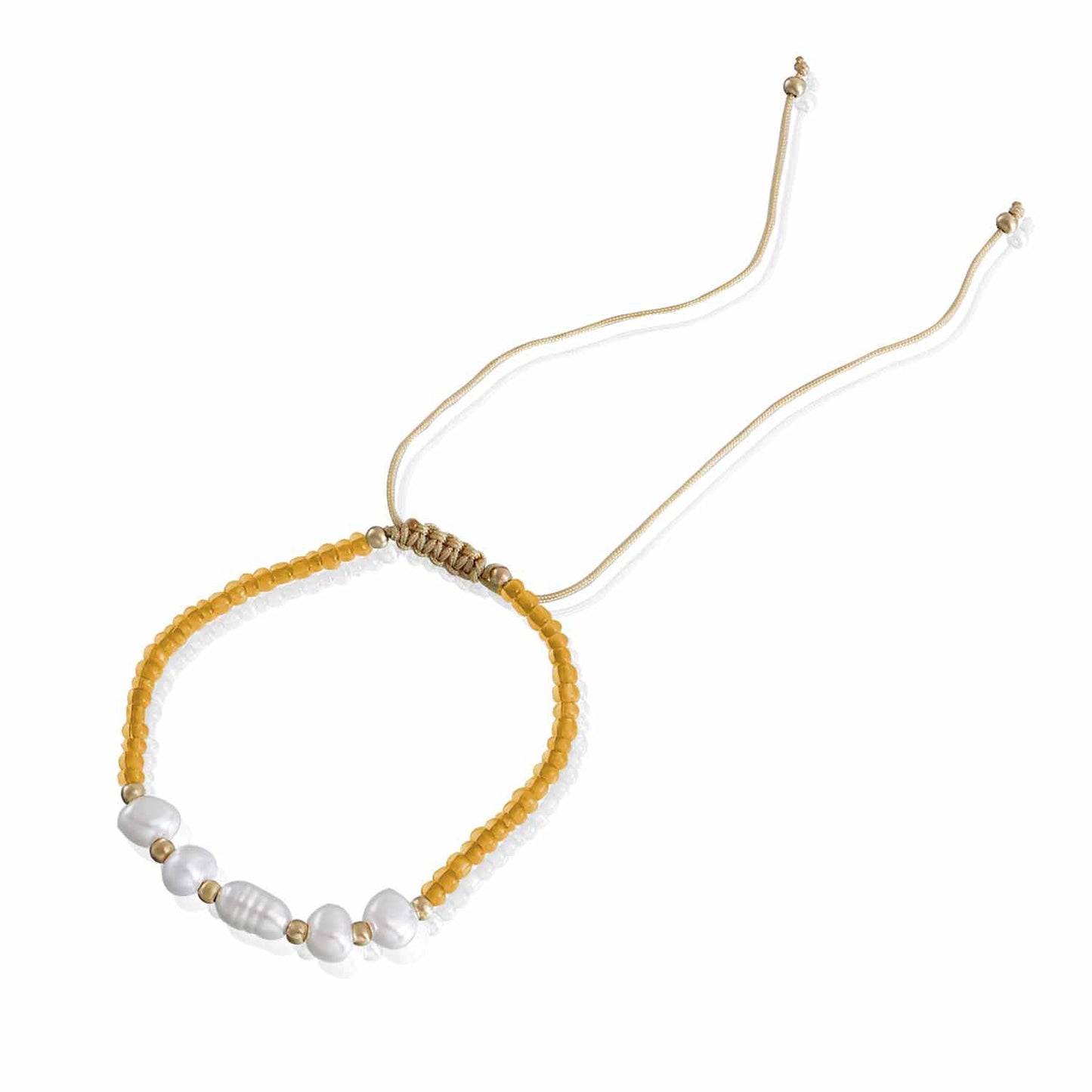 Adjustable Geometric Alloy Bracelet for Women with Imitation Pearls and Colorful Transparent Beads