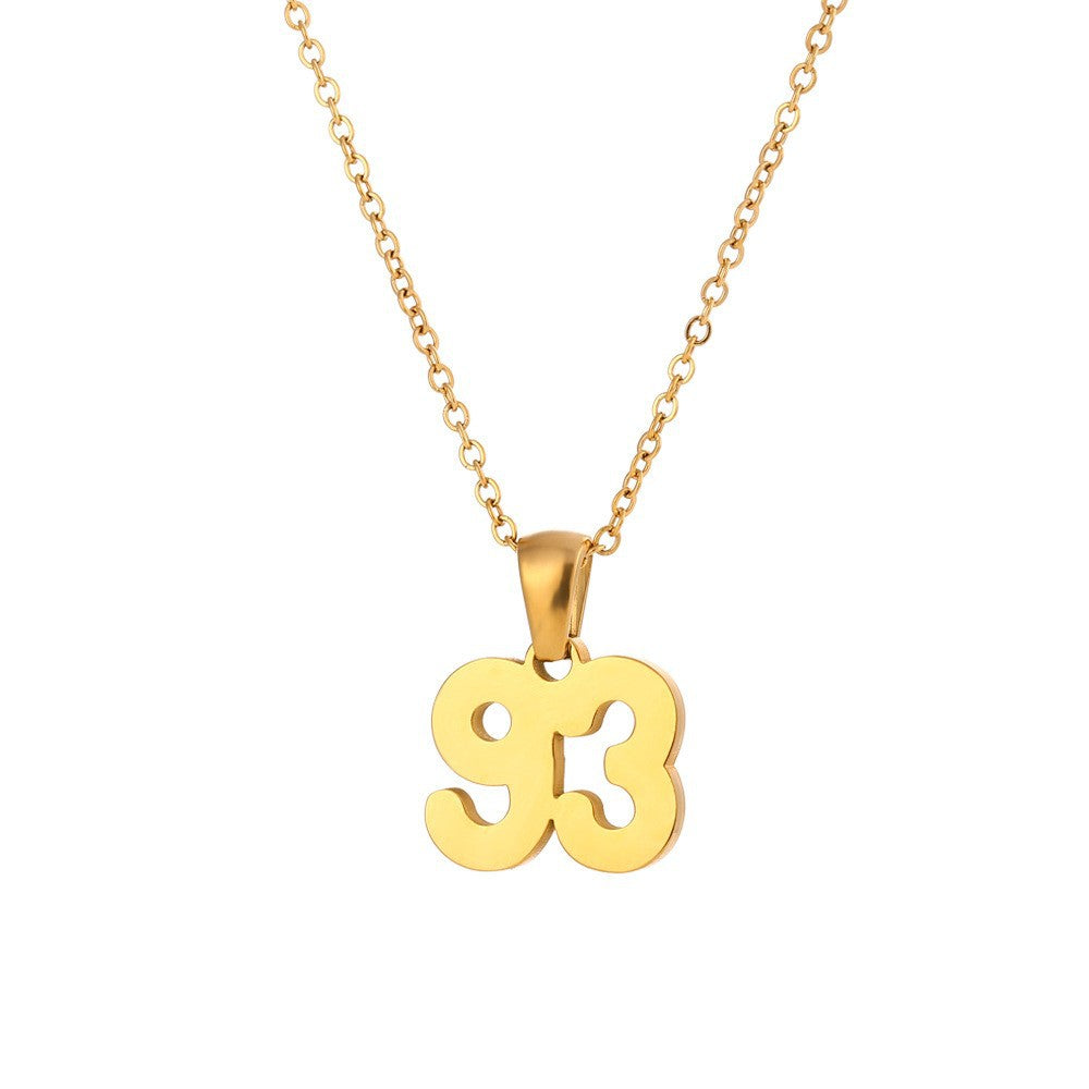 Collana Pendente Geometrica Minimalista da Donna in Acciaio Inox con Placcatura in Oro 18K e Finitura Smaltata