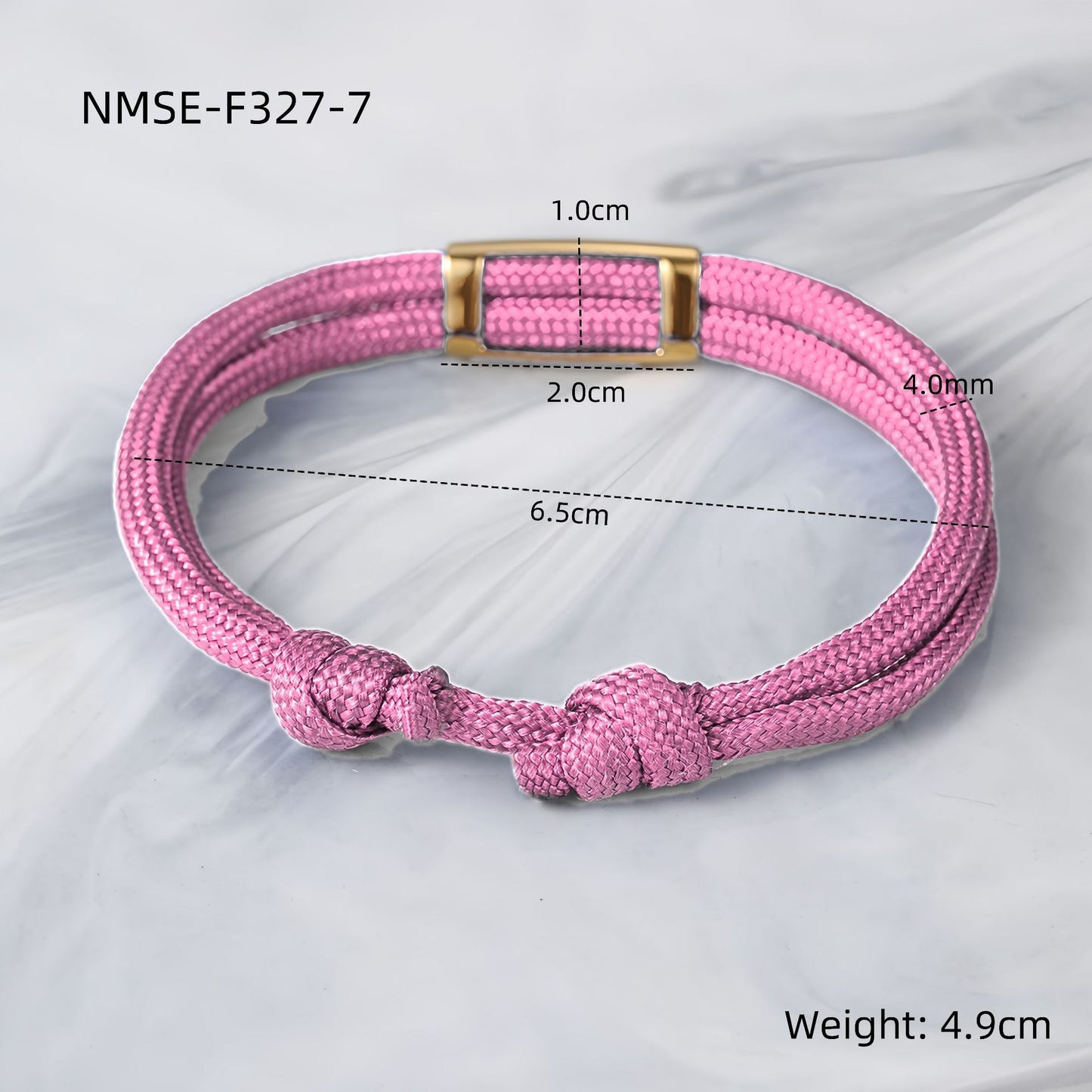 Pulsera trenzada minimalista de paracord con charm de acero de titanio para hombres y mujeres, grabado personalizado, regalo para familiares y festividades