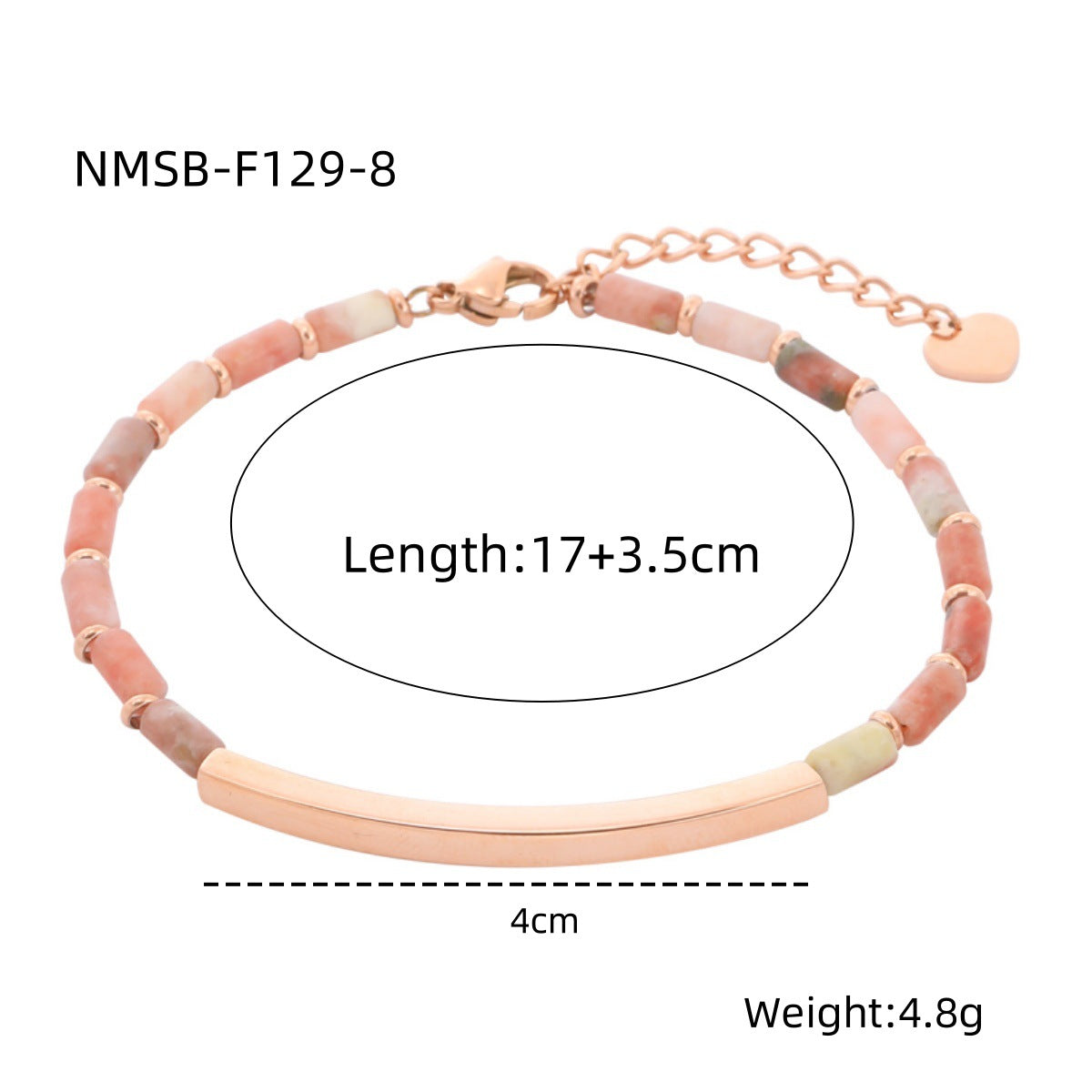 Bracciale da donna in acciaio inossidabile placcato oro 18K con motivo a nodi di bambù, design geometrico rettangolare, stile ufficio minimalista