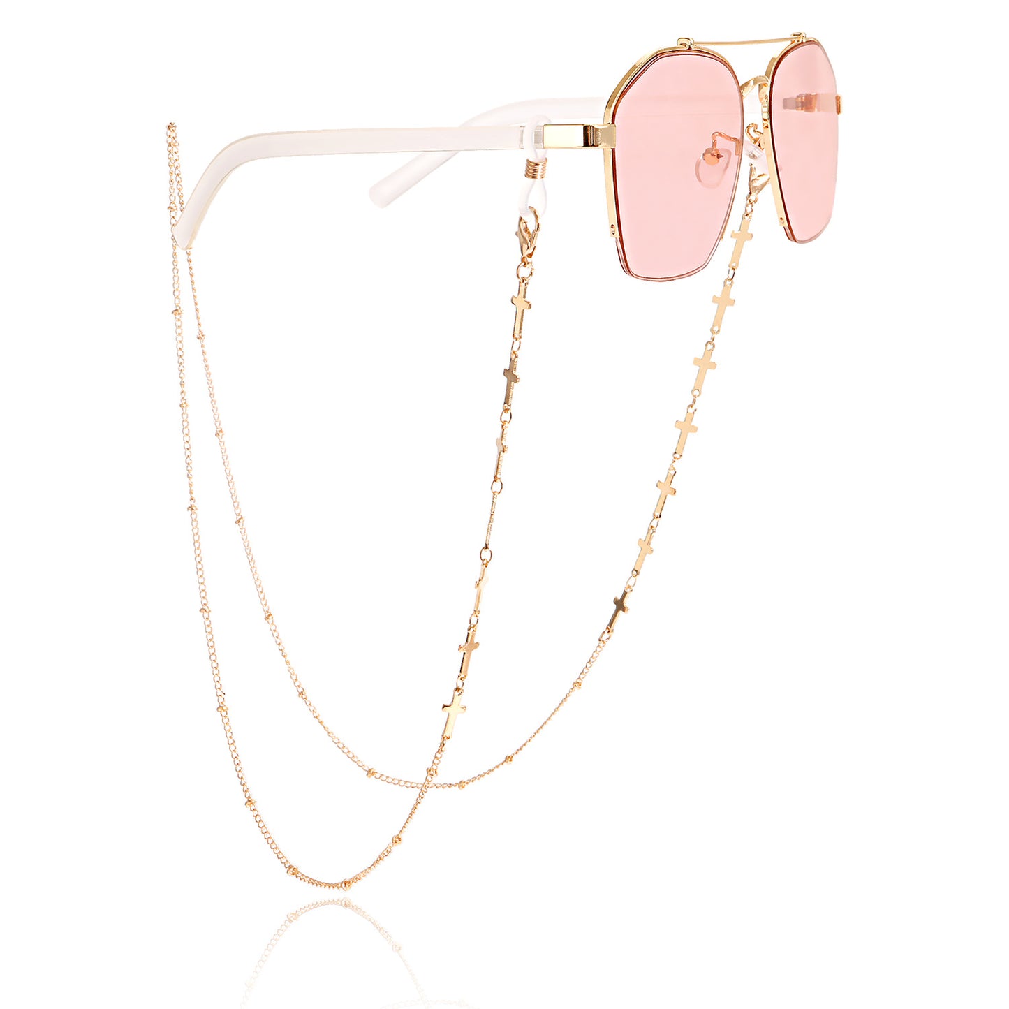 Butterfly Airplane Round Heart Alloy Glasses Chain and Mask Chain