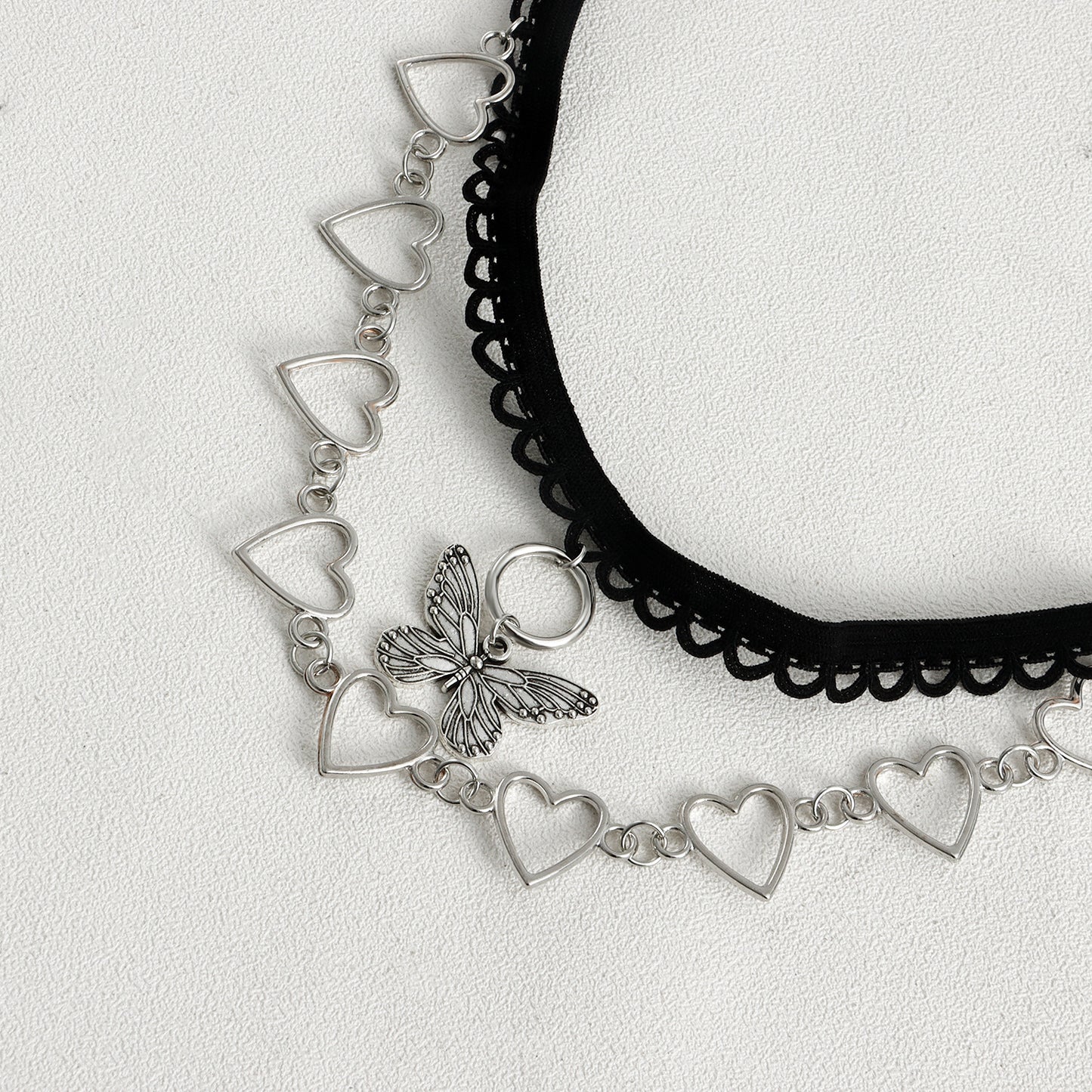 Minimalist Butterfly Hollow Heart Geometric Leg Chain for Women Alloy Summer Beach Accessory