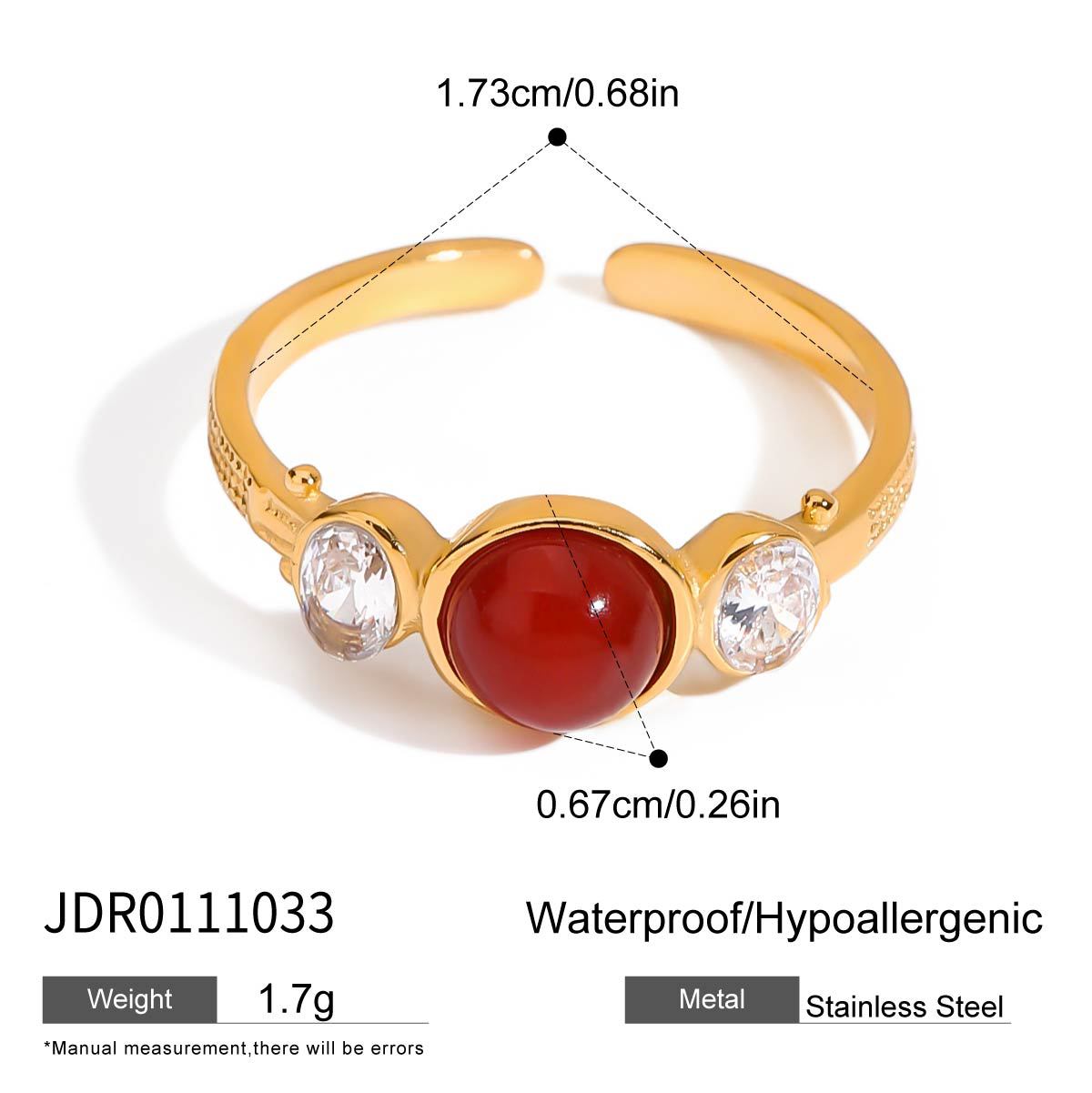Anillo de acero inoxidable geométrico con galvanoplastia para mujer, joyería de banda minimalista a la moda