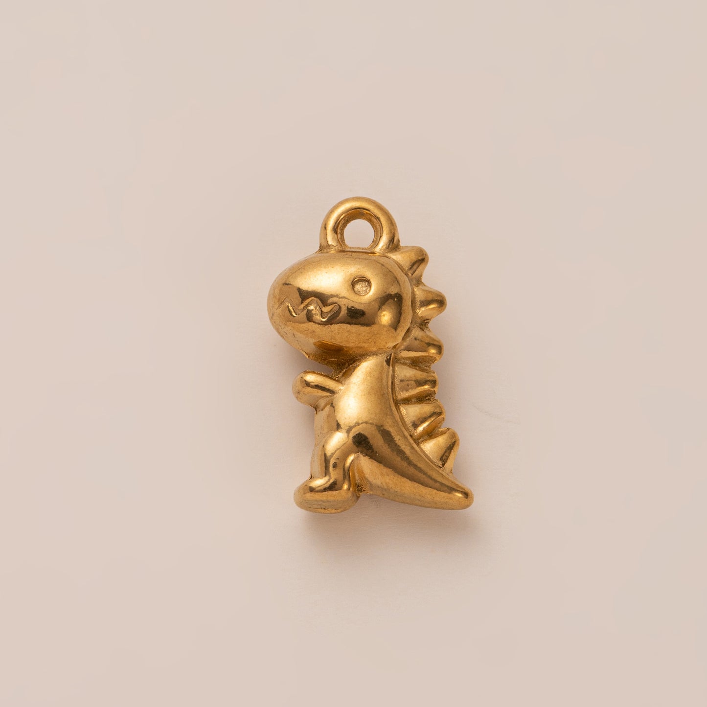 Vintage 18K Gold Plated Stainless Steel Animal Pendant Charm Bar with Ball Chain