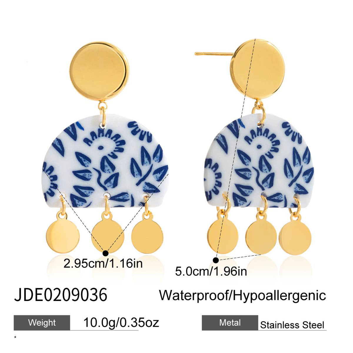 Pendientes de tuerca minimalistas geométricos de titanio y acero con acabado chapado para mujer, joyería hipoalergénica de acero inoxidable para la oreja