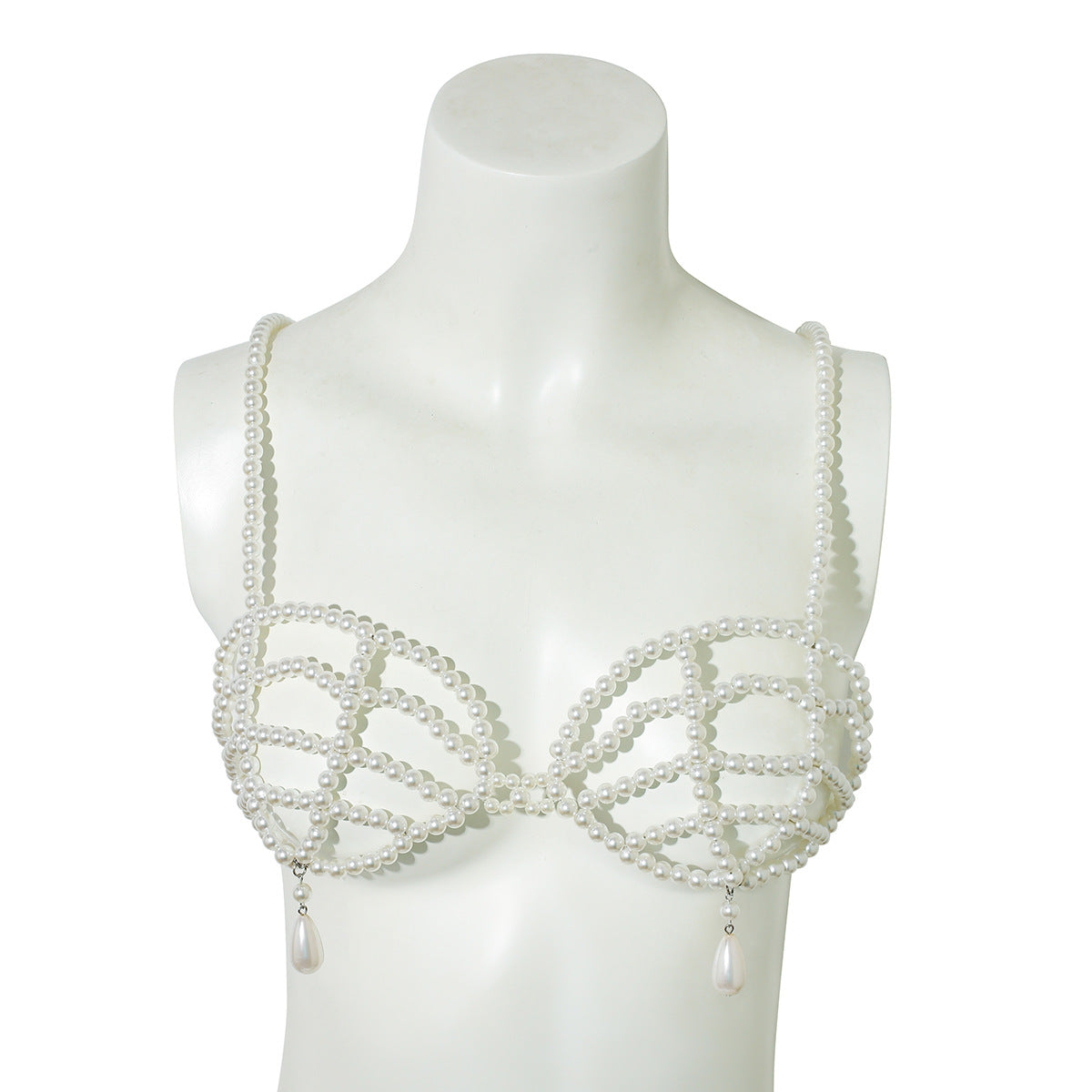 Handmade Teardrop Faux Pearl Body Chain for Women
