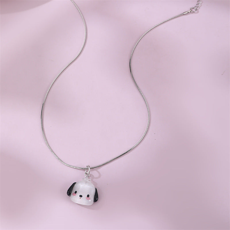 Dolce Collana con Ciondolo Cinnamoroll Sanrio con Catena in Lega a Forma di Fiocco per Bambine e Ragazze